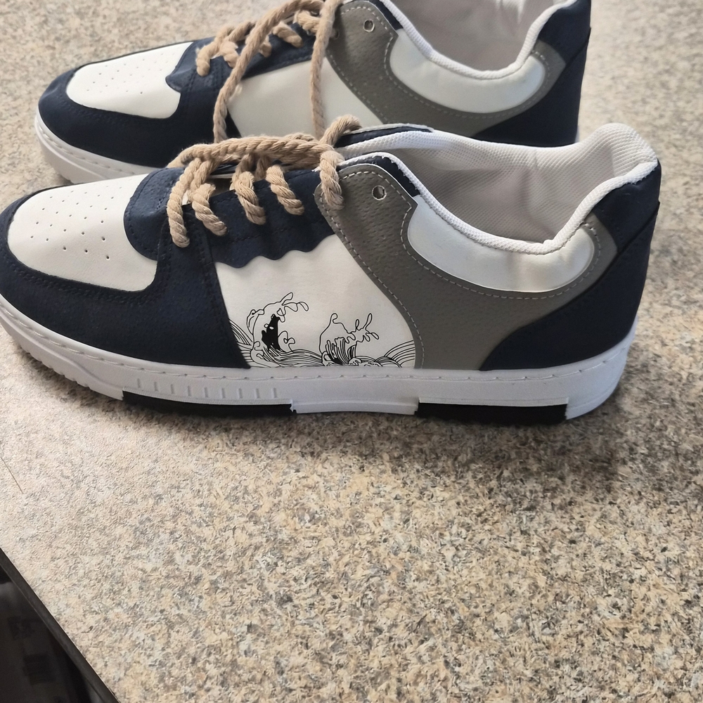 Men's 10.5 Denim ASR Stylish Blue and White Men's Sneakers. Brand New